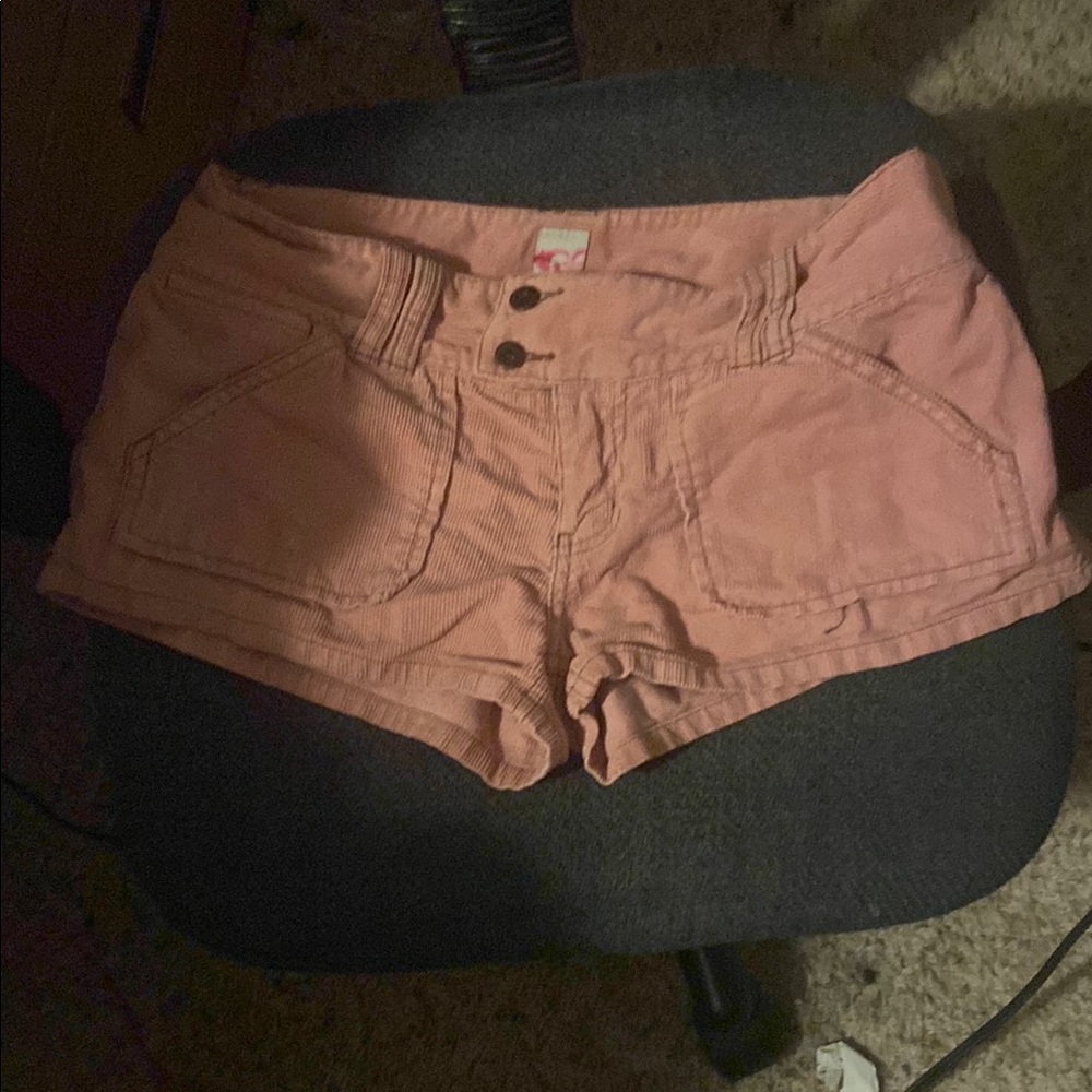 Women's High Waist Peach Shorts